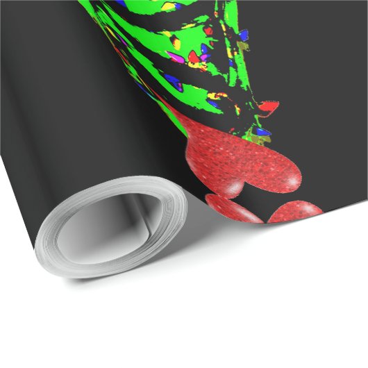 Punk Weihbaum Geschenkpapier (Rolleneckpunkt)