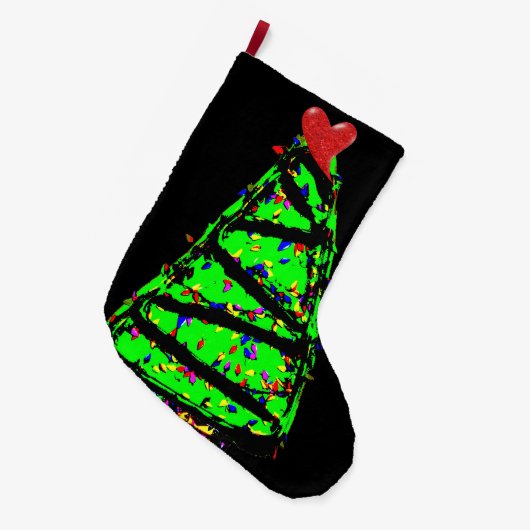 Punk Weihbaum Großer Weihnachtsstrumpf (Vorderansicht (hängend))