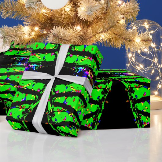 Punk-Weihnachtsbaum Geschenkpapier (Feiertage)