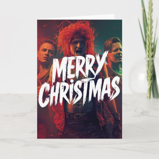 Punk-Weihnachtskarte Karte (Vorderseite)