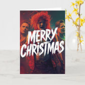 Punk-Weihnachtskarte Karte (Gelbe Blume)