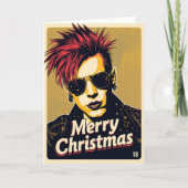 Punk-Weihnachtskarte Karte (Vorderseite)