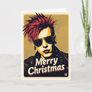 Punk-Weihnachtskarte Karte