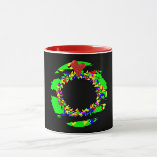 Punk-Weihnachtskranz Tasse