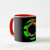 Punk-Weihnachtskranz Tasse (Vorderseite Links)