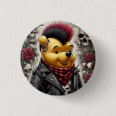 Punk Winnie the Pooh 1 Button (Vorderseite)