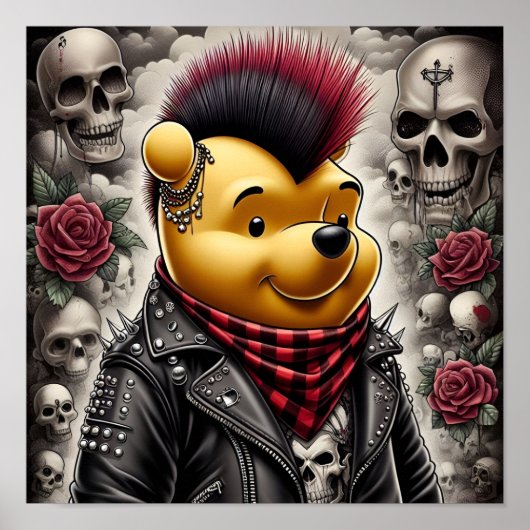 Punk Winnie the Pooh 1 Poster (Vorne)