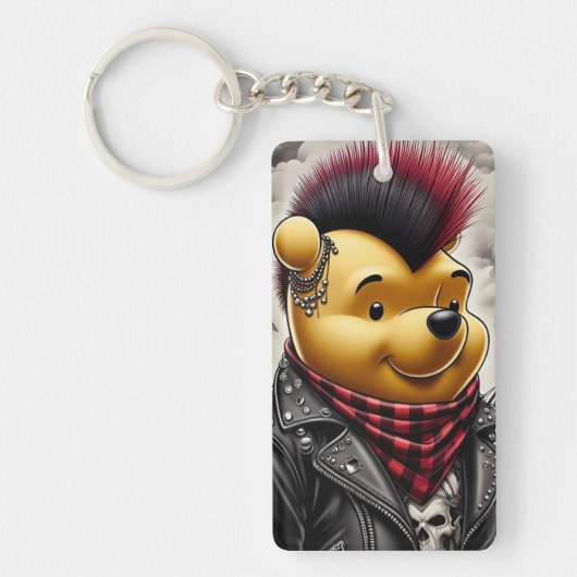 Punk Winnie the Pooh 1 Schlüsselanhänger (Vorderseite)