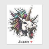 Punk Zombie Unicorn Aufkleber (Blatt)