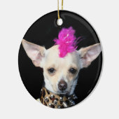PunkChihuahuaverzierung Keramik Ornament (Links)