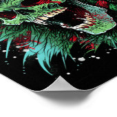 Punked-up Holiday Skull Erhöhen Sie Ihr Weihnachts Poster (Ecke)