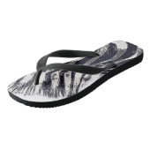 PUNKED - Zebra Flip Flops Badesandalen (Schrägansicht)