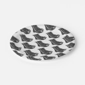 Punkfelsen-Party-Papierplatte Pappteller (Schrägansicht)