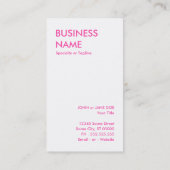 Punkkleiner kuchen visitenkarte (Rückseite)