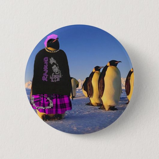 PunkPinguin Button (Vorderseite)