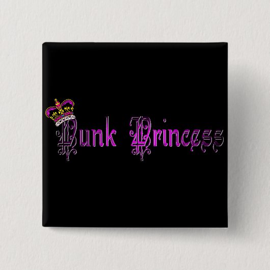 Punkprinzessin Square Button (Vorderseite)
