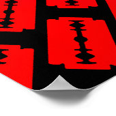 Punkrasierklingen-Muster Poster (Ecke)