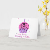 Punkrock-Geburtstags-Prinzessin Karte (Gelbe Blume)