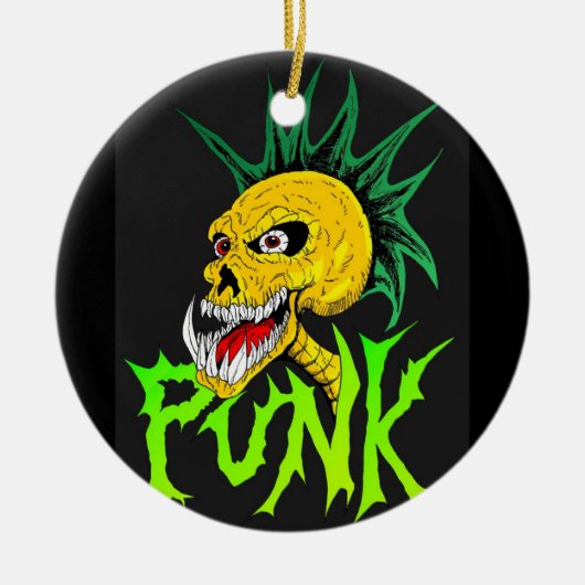 Punkrock Keramik Ornament (Vorne)