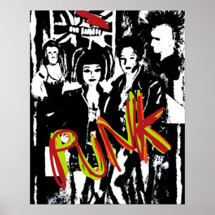 Punkrock-Musikmode-Bild Poster