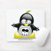 Punkrocker-Pinguin Mousepad (Mit Mouse)