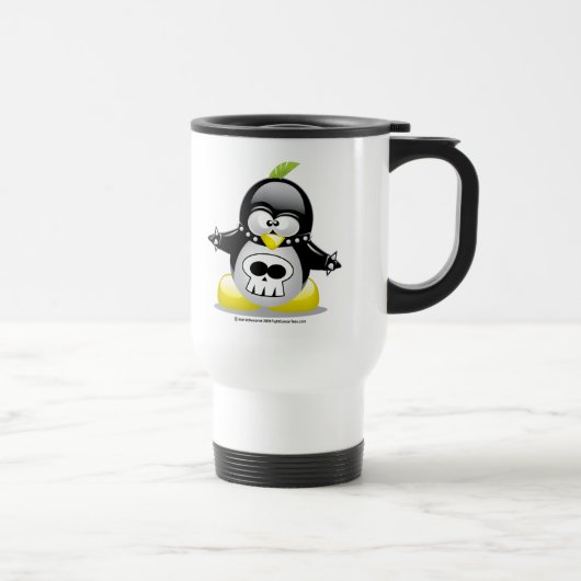 Punkrocker-Pinguin Reisebecher (Rechts)