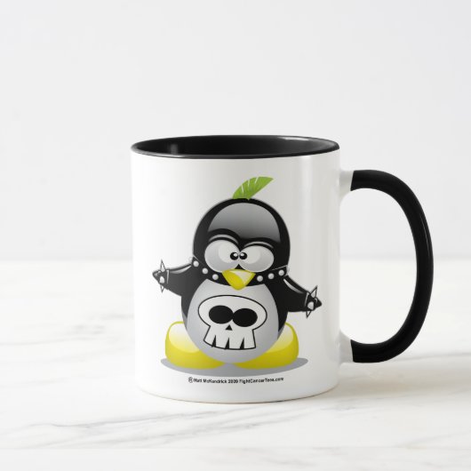 Punkrocker-Pinguin Tasse (Rechts)
