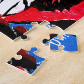 Punkrocksterncollage mit Rosa, Schwarzem und Blau Puzzle (Seite)