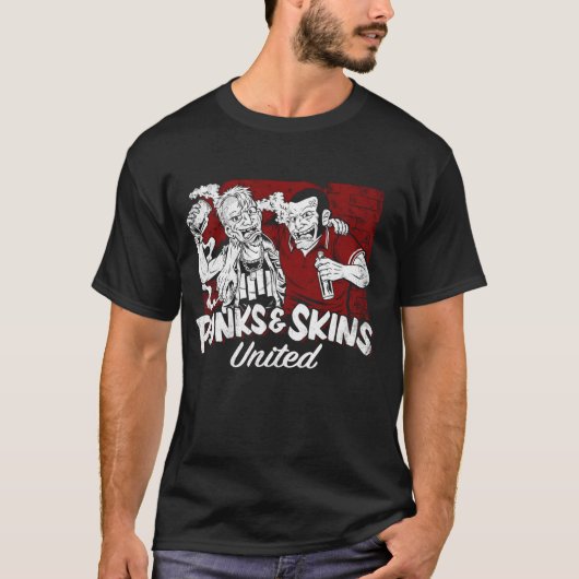 Punks and Skins United Oi Oi Street Punks & Ski T-Shirt (Vorderseite)