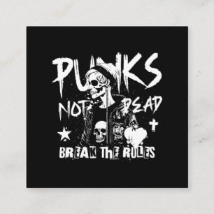 Punks leben quadratische visitenkarte