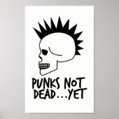 Punks nicht tot ... aber Schädelweiß Poster (Vorne)