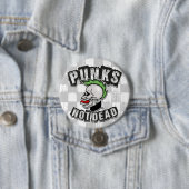 Punks nicht tot Schädelmohawk Punk Rock Rocker Button (Beispiel)