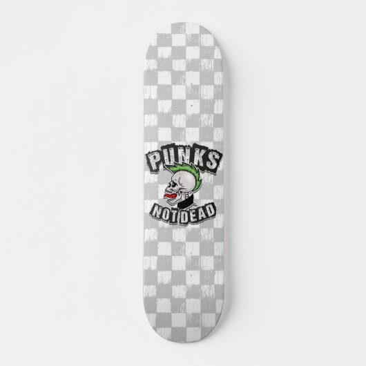 Punks nicht tot Schädelmohawk Punk Rock Rocker Skateboard (Vorne)
