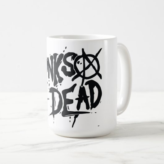 Punks nicht tot - Tasse 15 oz (VorderseiteRechts)