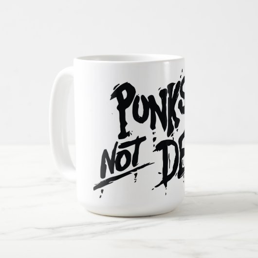 Punks nicht tot - Tasse 15 oz (Vorderseite Links)