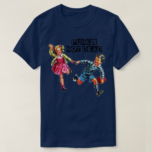 Punks Nicht Toter Junge und Mädchen T-Shirt (Design vorne)