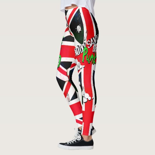Punks not Dead God Rett Punks Grunge Union Jack Leggings (Links)