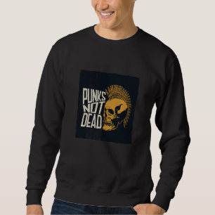 Punks Not Dead Punk Hoodie Erokäse Schädel