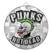Punks Not Dead Skull Mohawk Punk Rock Rocker Dartscheibe (vorne)