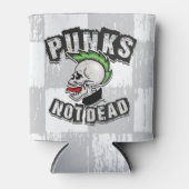 Punks Not Dead Skull Mohawk Punk Rock Rocker Dosenkühler (Vorderseite)