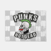 Punks Not Dead Skull Mohawk Punk Rock Rocker Fußmatte (Vorderseite)