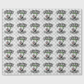 Punks Not Dead Skull Mohawk Punk Rock Rocker Geschenkpapier (Flach)