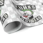 Punks Not Dead Skull Mohawk Punk Rock Rocker Geschenkpapier (Rolleneckpunkt)