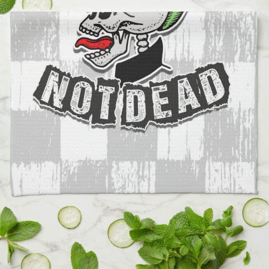 Punks Not Dead Skull Mohawk Punk Rock Rocker Geschirrtuch (Gefaltet)