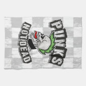 Punks Not Dead Skull Mohawk Punk Rock Rocker Geschirrtuch (Horizontal)