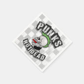 Punks Not Dead Skull Mohawk Punk Rock Rocker Serviette (Ecke)