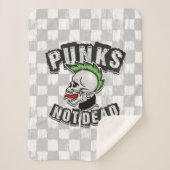 Punks Not Dead Skull Mohawk Punk Rock Rocker Sherpadecke (Vorderseite)