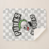 Punks Not Dead Skull Mohawk Punk Rock Rocker Sherpadecke (Vorderseite (Horizontal))