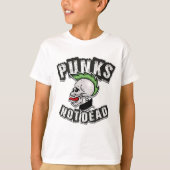 Punks Not Dead Skull Mohawk Punk Rock Rocker T-Shirt (Vorderseite)