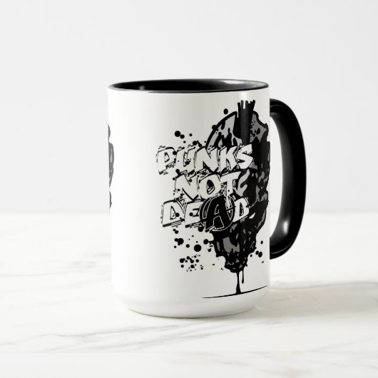 punks not dead tasse (VorderseiteRechts)